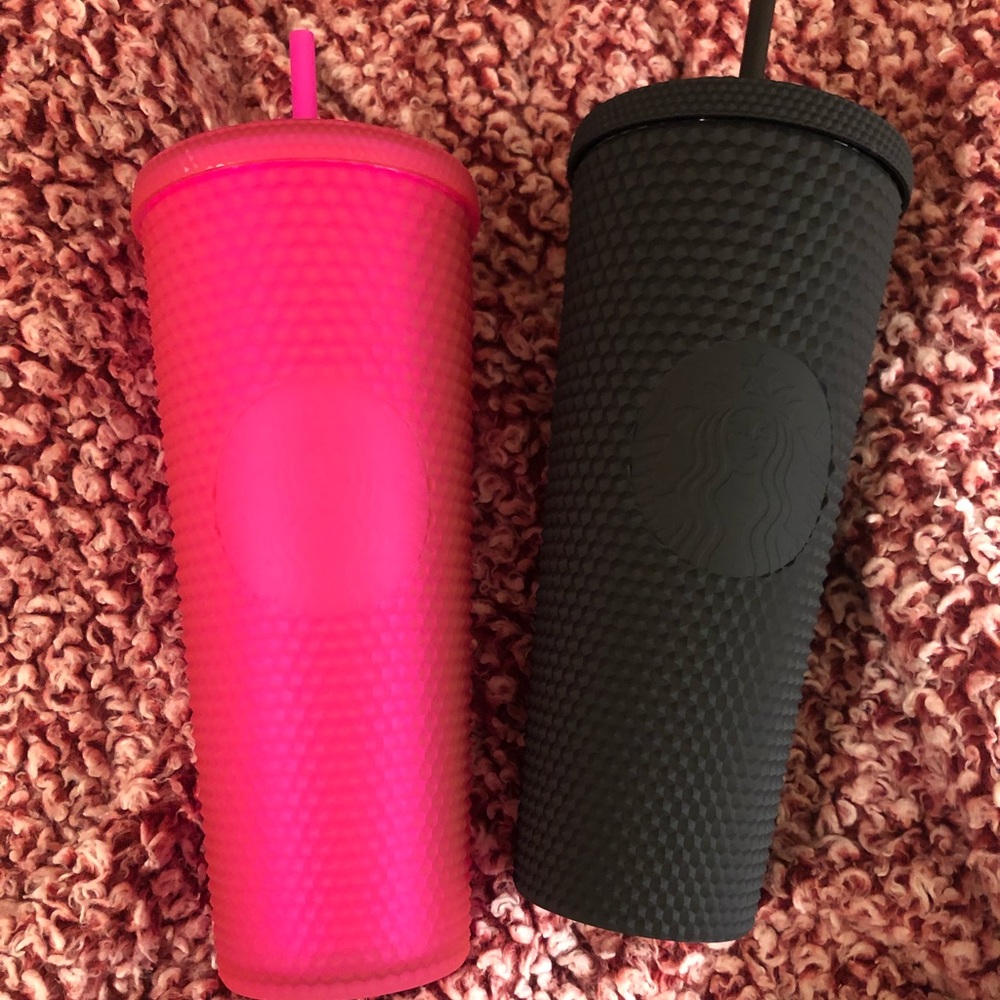 Starbucks black and jelly pink Tumbler bundle!